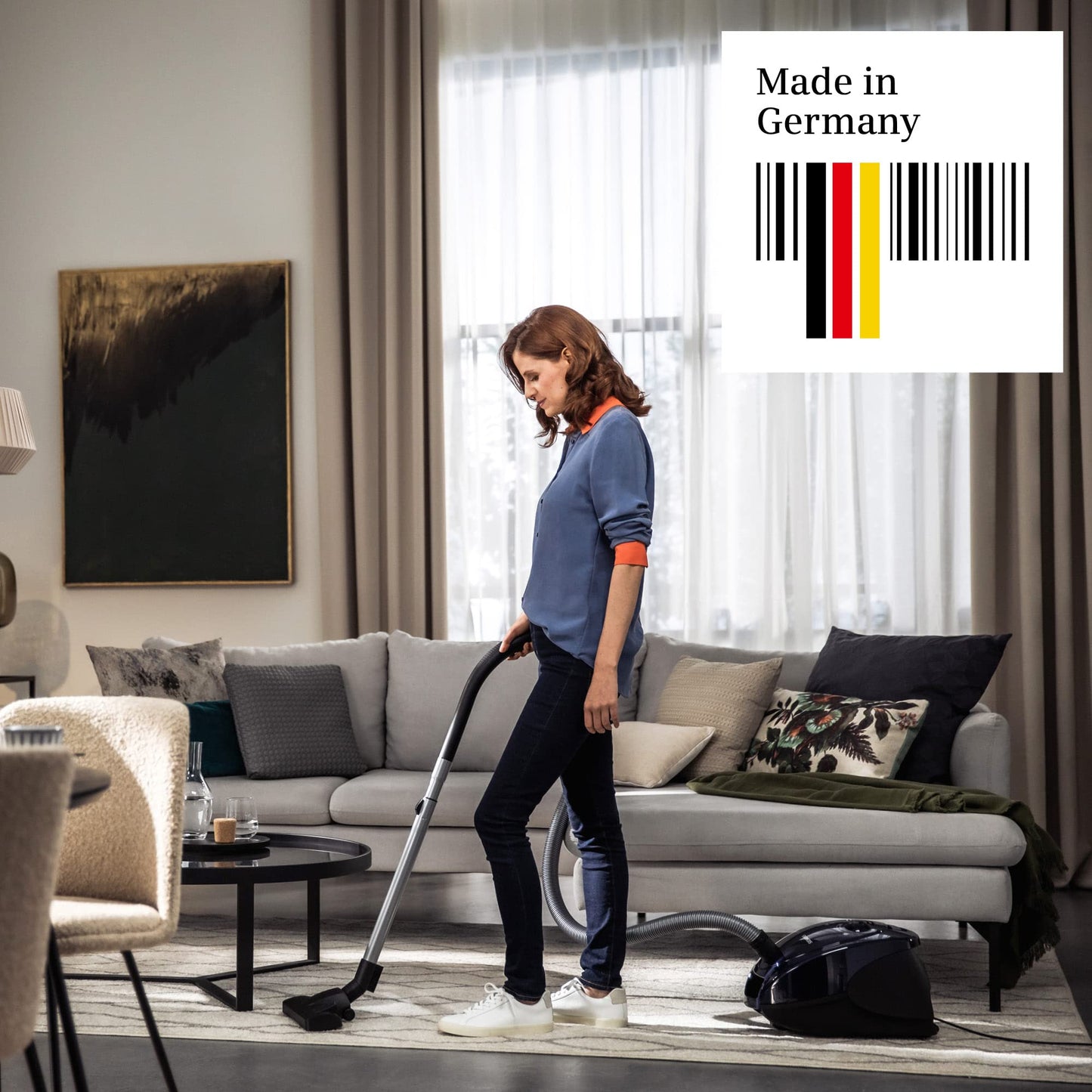 SIEMENS Staubsauger mit Beutel synchropower VS06B1110, Bodenstaubsauger, Hygiene-Filter, Bodendüse für Hartboden und Teppich, Starke Saugleistung