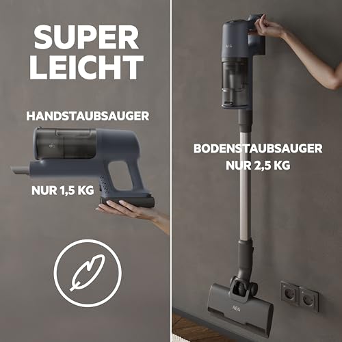 AEG 6000 Akku-Staubsauger, 103.000 U/Min, 175.000 dPa, Digitalmotor, Kabellos, bis zu 99% Staubaufnahme, 40 min Laufzeit