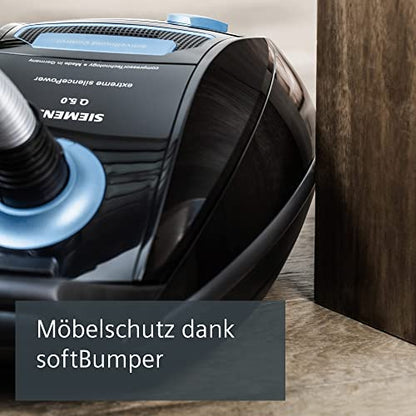 Siemens Staubsauger mit Beutel Q5.0 extreme silencePower VSQ5X1230, ideal für Allergiker, Hygiene-Filter, starke Saugleistung