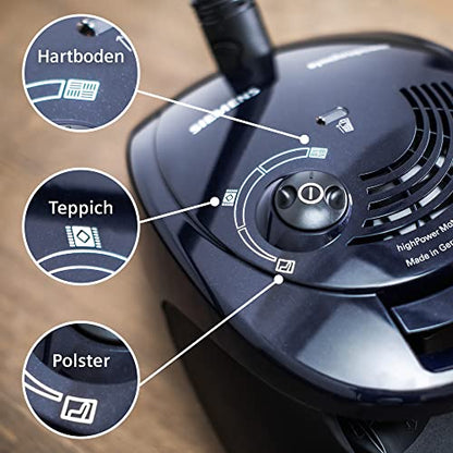 SIEMENS Staubsauger mit Beutel synchropower VS06B1110, Bodenstaubsauger, Hygiene-Filter, Bodendüse für Hartboden und Teppich, Starke Saugleistung