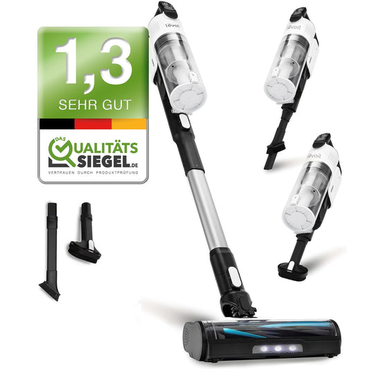 Levoit - Akku Staubsauger - Laufzeit für 75㎡ - Staubsauger Kabellos - 4-in-1 Vacuum Cleaner - 99,9 Prozent Filterleistung