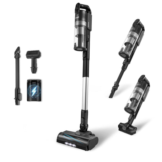 Levoit - Akku Staubsauger - Laufzeit für 100㎡ - Staubsauger Kabellos - Vacuum Cleaner - 99,99 Prozent HEPA-Filter - Selbststehend