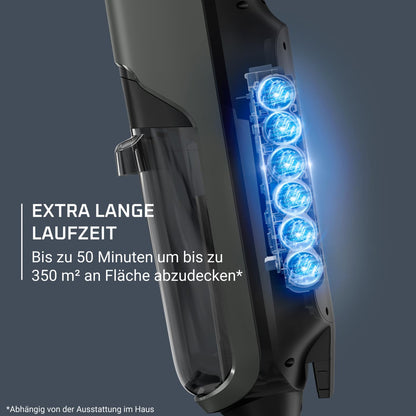 Rowenta X-Clean 4 kabelloser Nass-und Trockenstaubsauger, Selbstreinigungsfunktion, 50min Laufzeit, automatische Schmutzerkennung