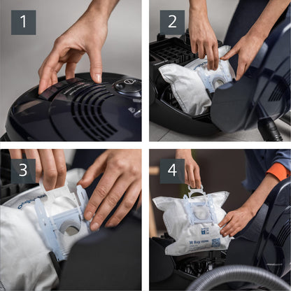 SIEMENS Staubsauger mit Beutel synchropower VS06B1110, Bodenstaubsauger, Hygiene-Filter, Bodendüse für Hartboden und Teppich, Starke Saugleistung