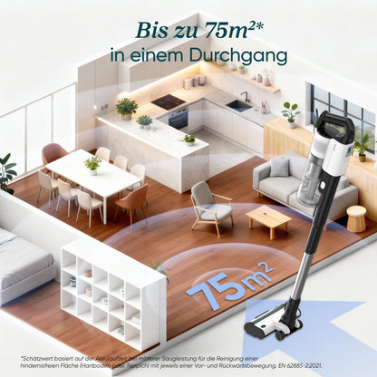 Levoit - Akku Staubsauger - Laufzeit für 75㎡ - Staubsauger Kabellos - 4-in-1 Vacuum Cleaner - 99,9 Prozent Filterleistung