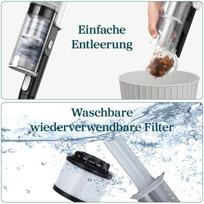 Levoit - Akku Staubsauger - Laufzeit für 75㎡ - Staubsauger Kabellos - 4-in-1 Vacuum Cleaner - 99,9 Prozent Filterleistung