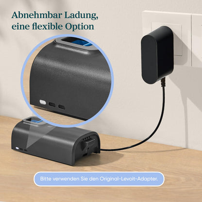 Levoit - Akku Staubsauger - Laufzeit für 100㎡ - Staubsauger Kabellos - Vacuum Cleaner - 99,99 Prozent HEPA-Filter - Selbststehend