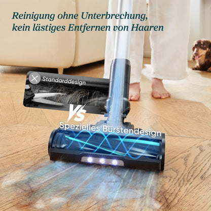 Levoit - Akku Staubsauger - Laufzeit für 100㎡ - Staubsauger Kabellos - Vacuum Cleaner - 99,99 Prozent HEPA-Filter - Selbststehend