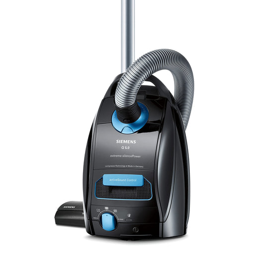 Siemens Staubsauger mit Beutel Q5.0 extreme silencePower VSQ5X1230, ideal für Allergiker, Hygiene-Filter, starke Saugleistung
