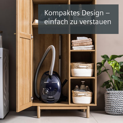 SIEMENS Staubsauger mit Beutel synchropower VS06B1110, Bodenstaubsauger, Hygiene-Filter, Bodendüse für Hartboden und Teppich, Starke Saugleistung